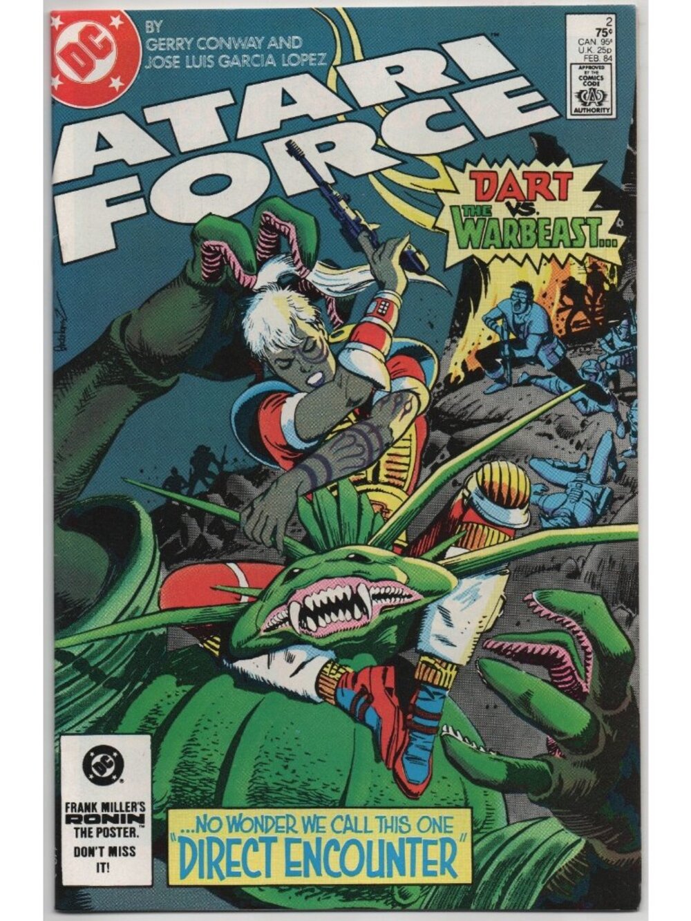 Atari Force 2 DC Comics 1984 VF- 7.5 Dart Warbeast Direct Encounter